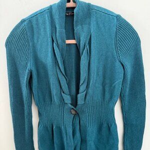Nic + Zoe Sweater Teal/Blue Green Sz Sm NWOT